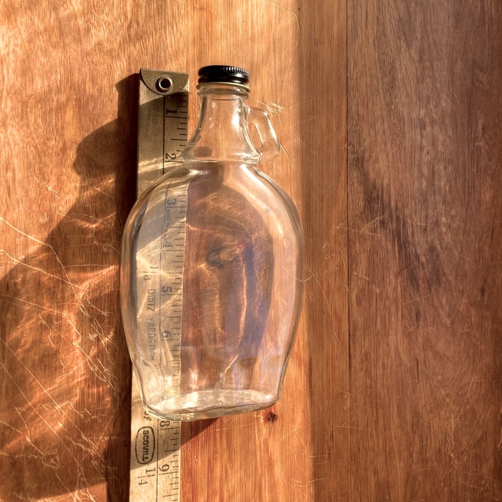 VINTAGE Maple Syrup Glass Bottle